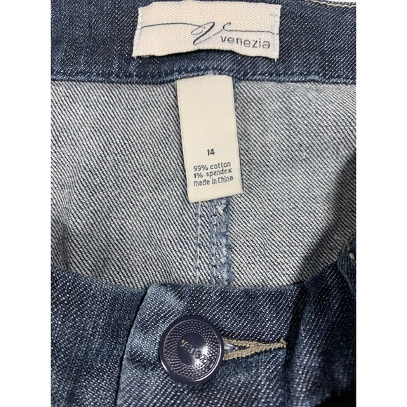 Venezia Mermaid Dark Denim Flare Rocker Maxi Skirt Womens Size 14 Blue Jean - Picture 3 of 8